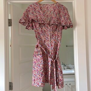 (The Vampire’s Wife) button up floral mini dress